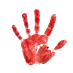 Red handprint